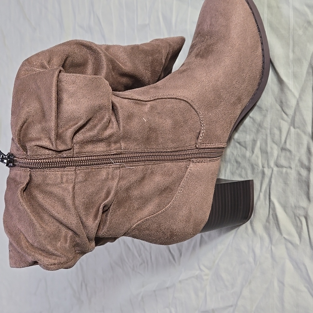 Journee Collection Aneil Medium Calf Wide Calf Light Brown Boots